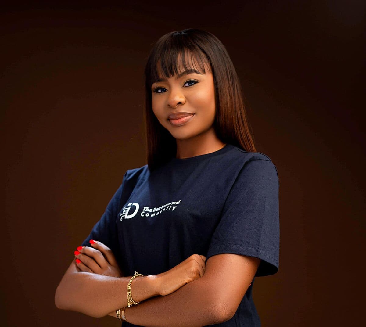 Portrait in a The Data Immersed Community shirt